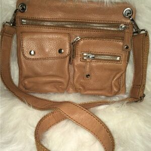 Vintage FOSSIL Genuine Leather Camel Toned Crossbody